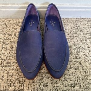 Kate Spade Carima Cobalt Blue Suede Pointed Toe Loafers Size 10